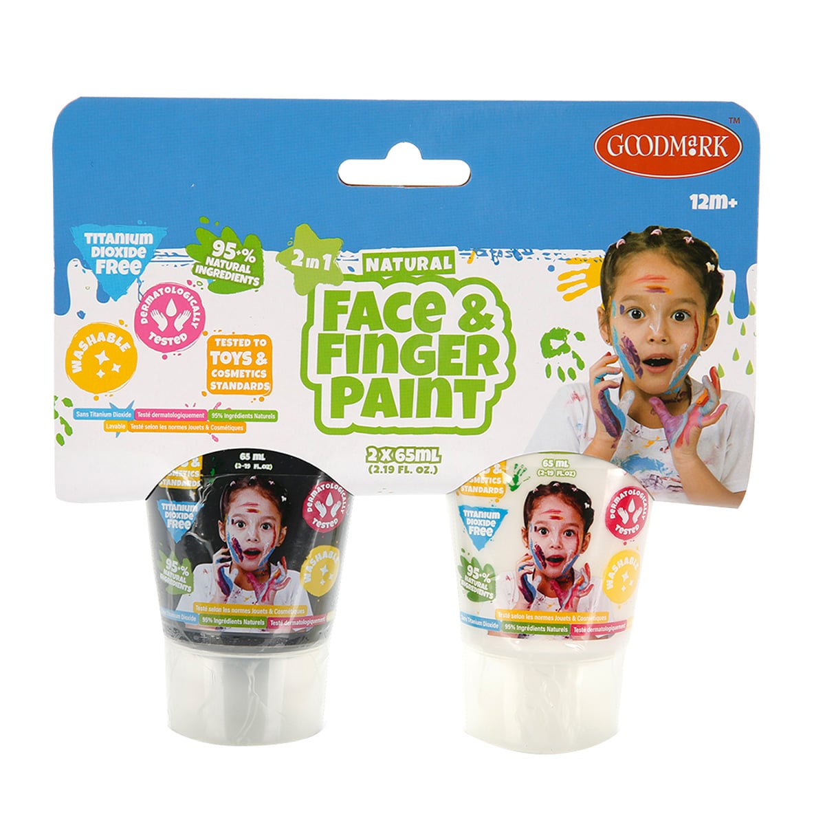 Set 2 vopsele Boti 2in1 pentru fata si degete