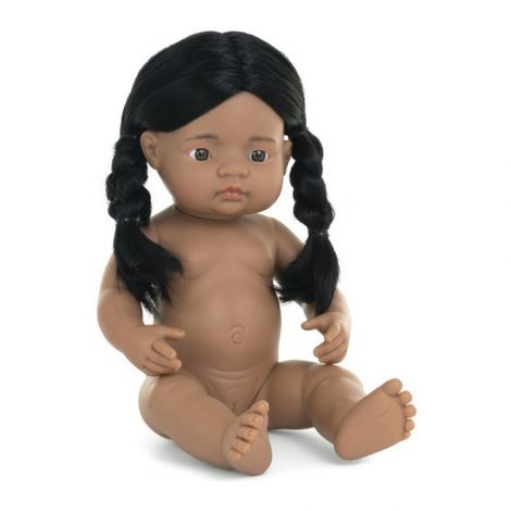 Păpușă Miniland 38cm Nativ Americană Corp Parfumat - imagine 3