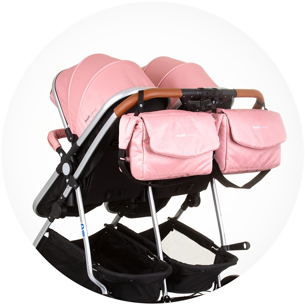 Carucior Gemeni Chipolino Duo Smart 2 in 1, Flamingo - imagine 9