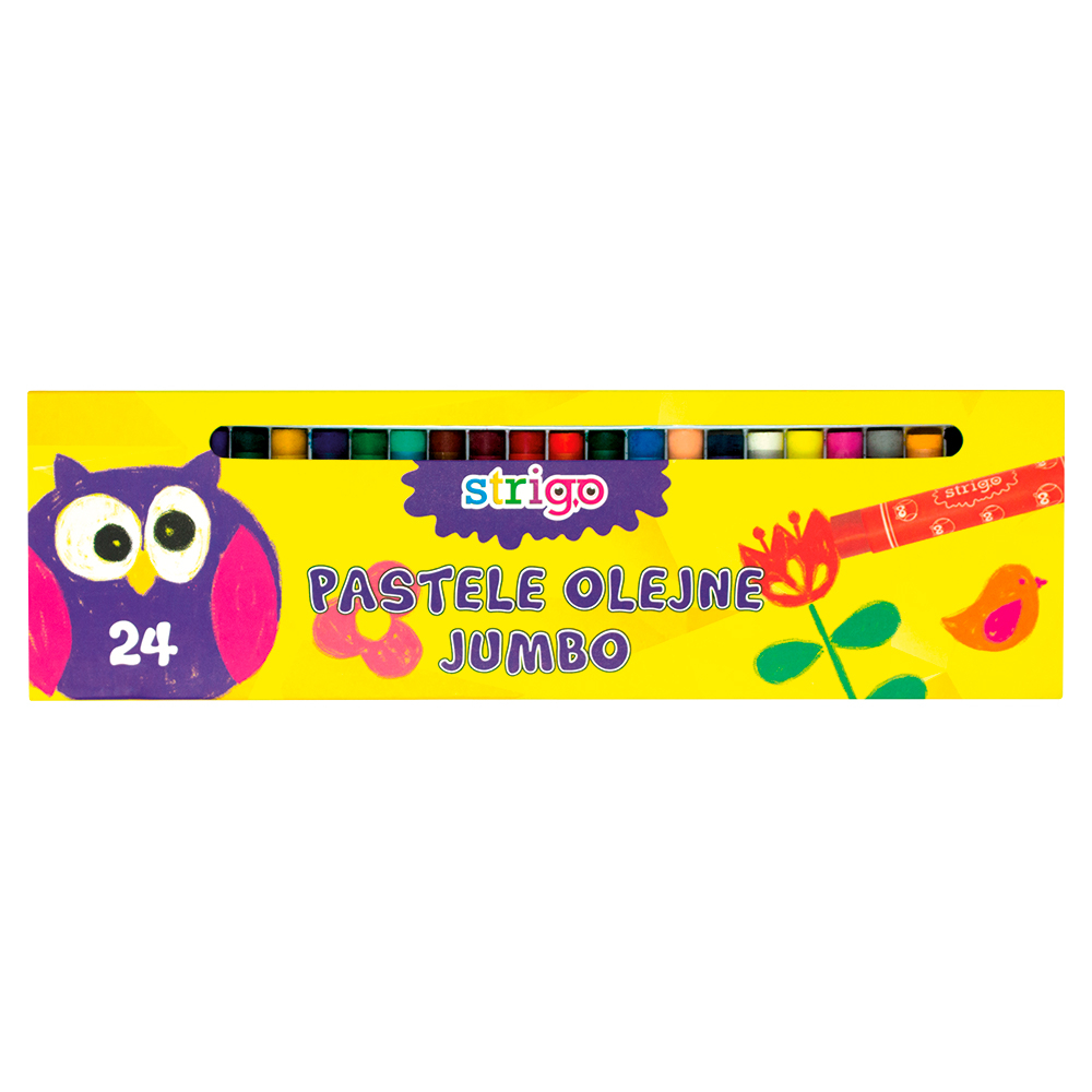Creioane Pastel Ulei Strigo Jumbo - Set 24 Culori