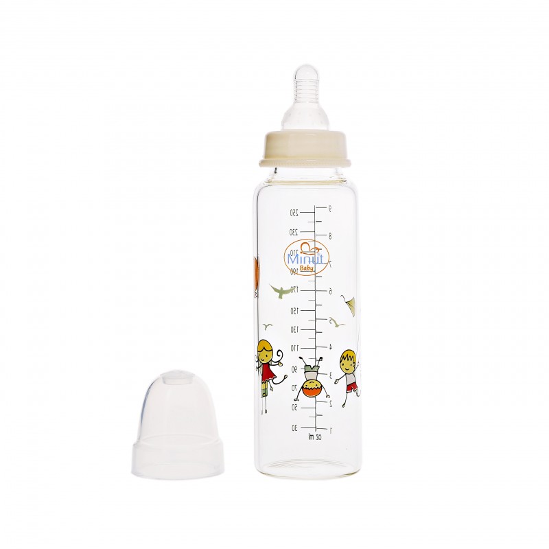 Biberon Sticlă Minut Baby 250ml, Fără BPA - imagine 2