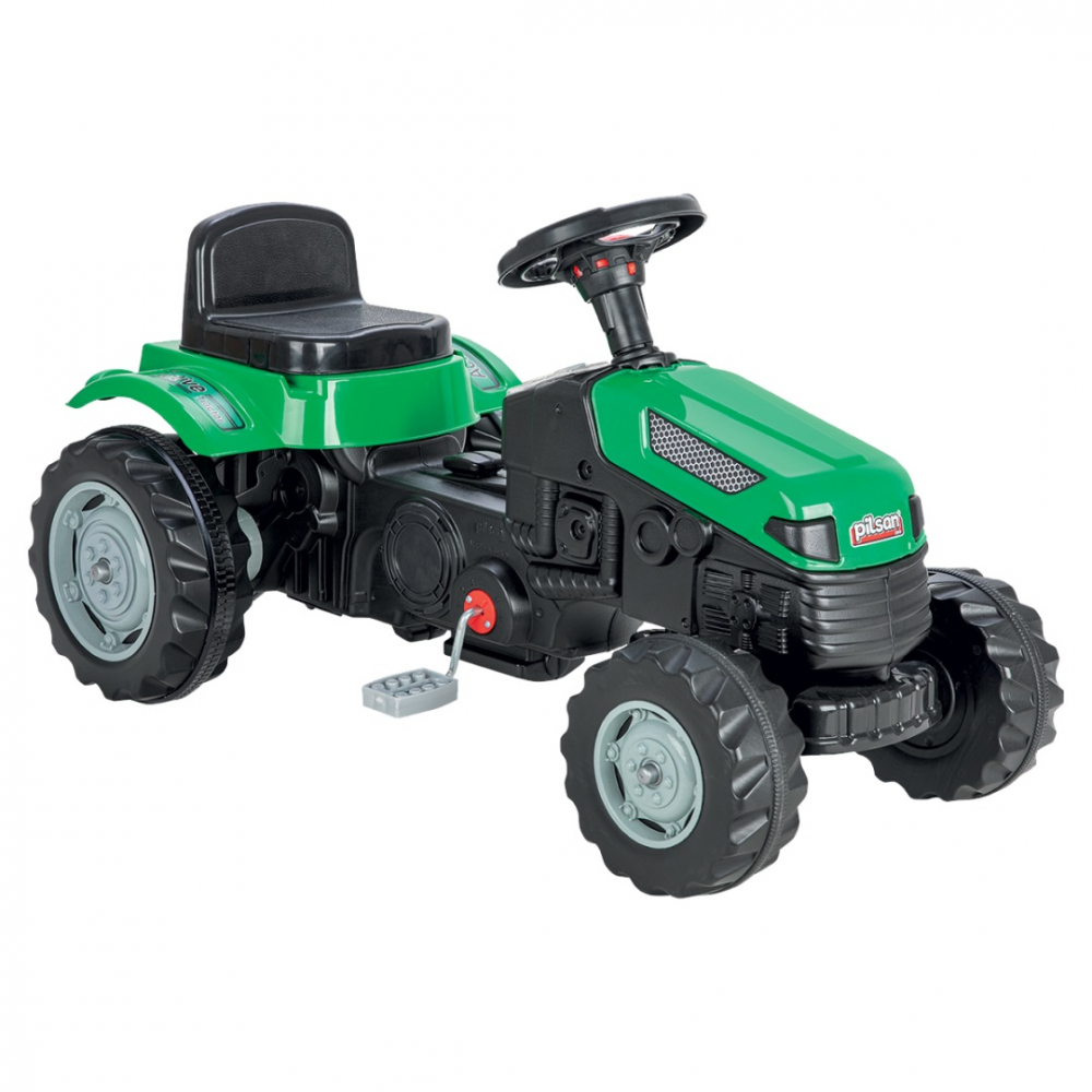 Tractor Pedale Pilsan Active Green, Scaun Reglabil - imagine 5