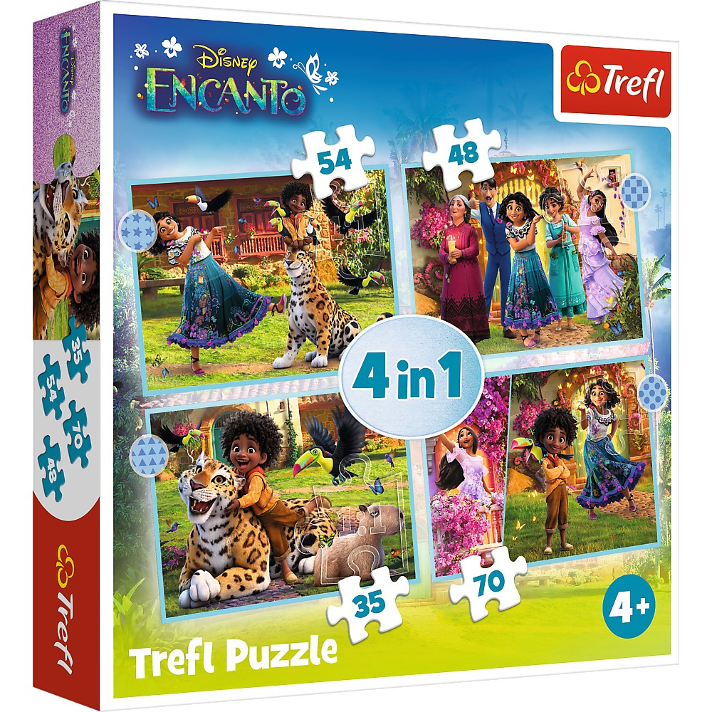Puzzle Trefl 4in1 Encanto Lumea Magică