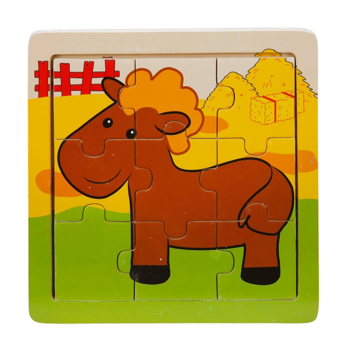 Puzzle Lemn Animale 9 Piese Sunman