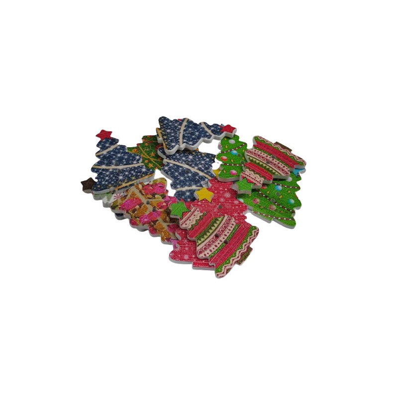 Set 10 Butoane Braduți Colorart Lemn