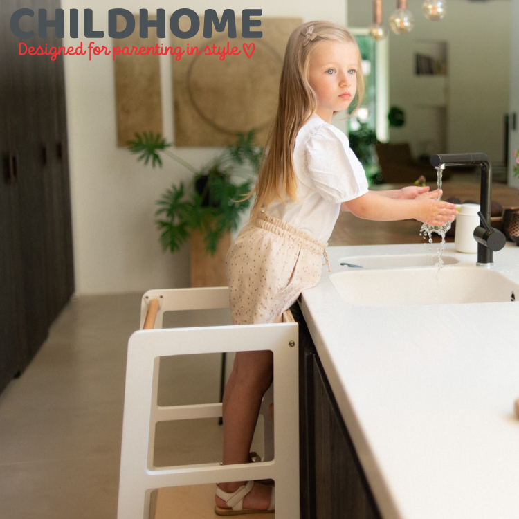 Turn de învățare Childhome Natural/Alb - imagine 4