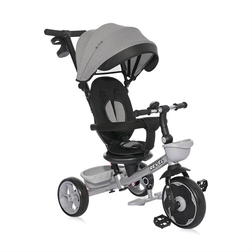 Tricicleta Lorelli Revel Grey, Scaun Rotativ 360° - imagine 6