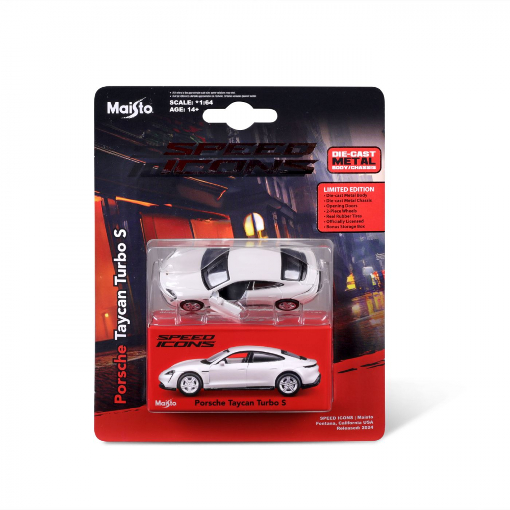 Maisto Porsche Taycan Turbo S Alb 1:64