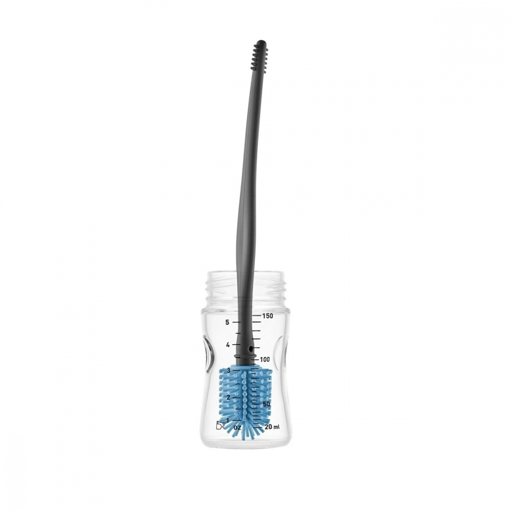 Perie biberoane BabyJem silicon albastru