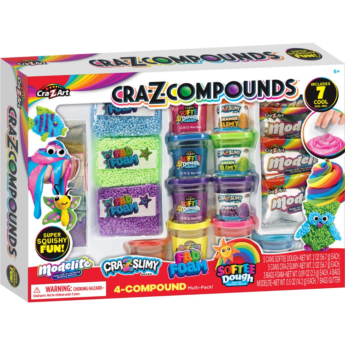 Set Slime Cra-Z-Art cu Sclipici, 7 Pachete