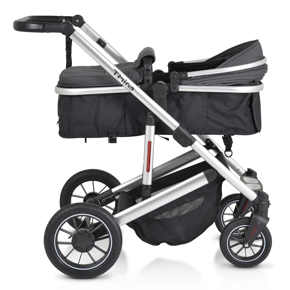 Carucior Transformabil 2in1 Moni Thira Grey Aluminiu - imagine 4