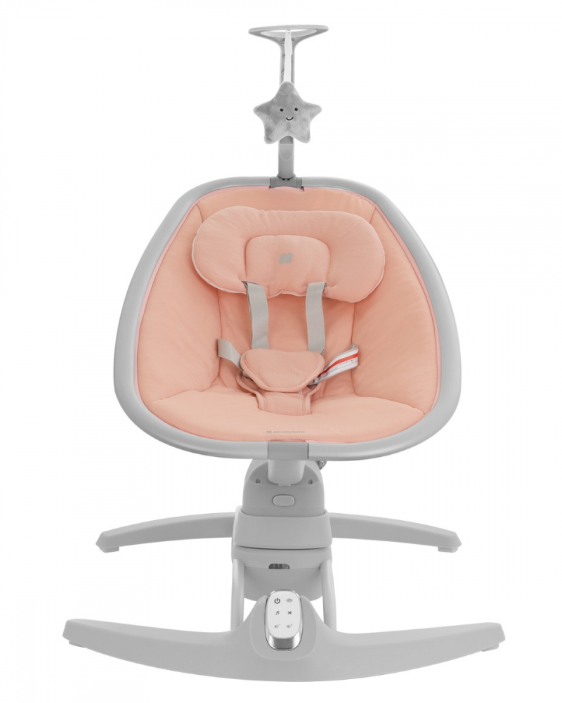 Leagan Electric KikkaBoo Spinny Pink cu Telecomanda - imagine 5