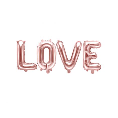 Balon Folie Love Rose Gold Party Deco - Efect Uimit