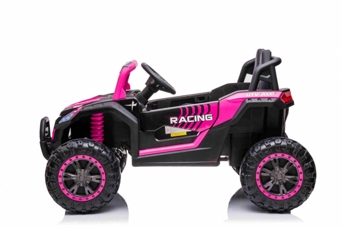 Masinuta Electrica Buggy UTV 2000 Roz - Autokids - imagine 2