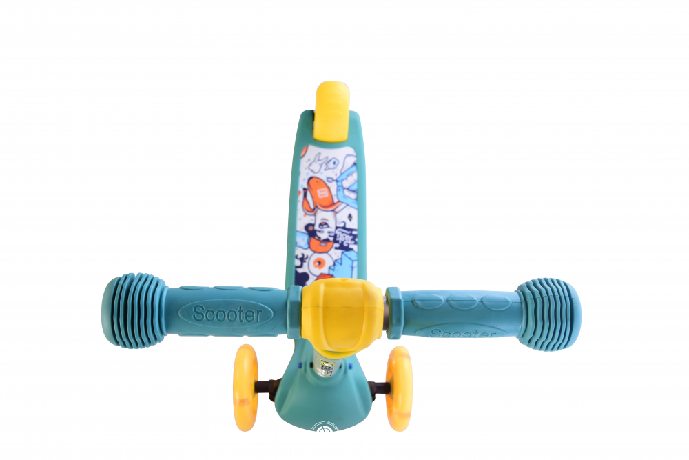 Trotineta Lorelli Tamtam Crazy Green cu LED - imagine 3