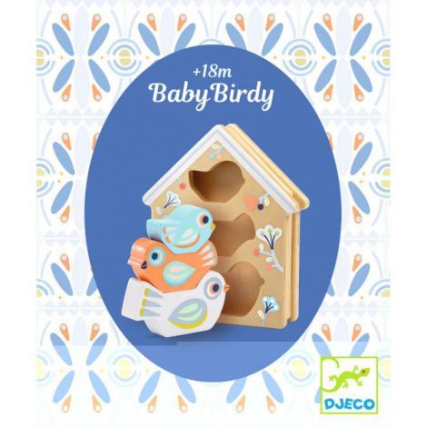 Jucarie Djeco BabyBirdi - Educativa din Lemn - imagine 4