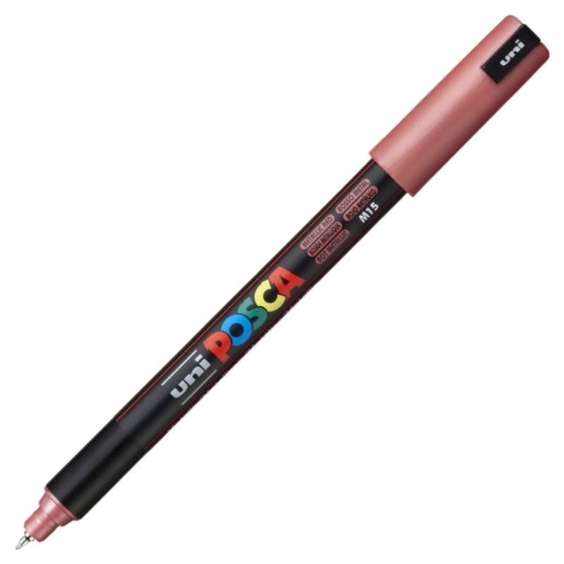 Marker UNI PC-1MR Posca, 0.7 mm, Roșu Metalizat