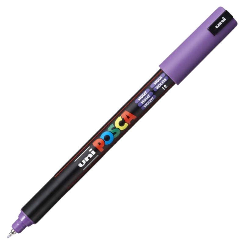 Marker UNI PC-1MR Posca Violet, 0.7 mm, Vârf Fin