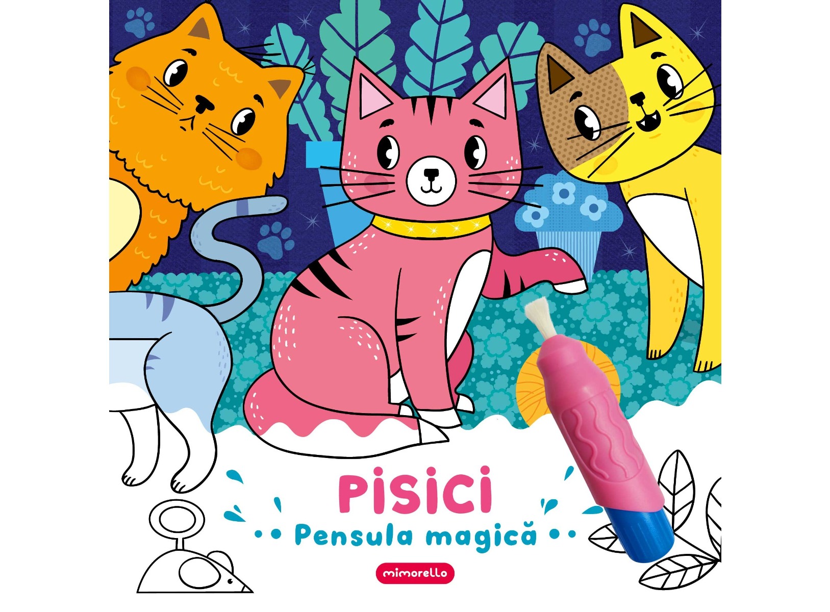 Pensula Magica Pisici Kreativ - Desen fara Vopsea