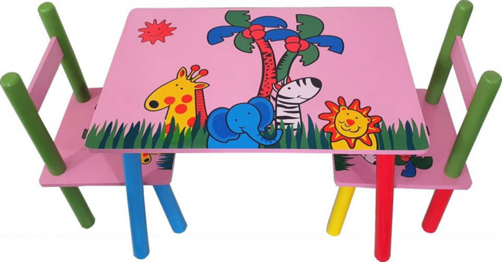 Masuta Novokids My First Table | Roz + 2 Scaune