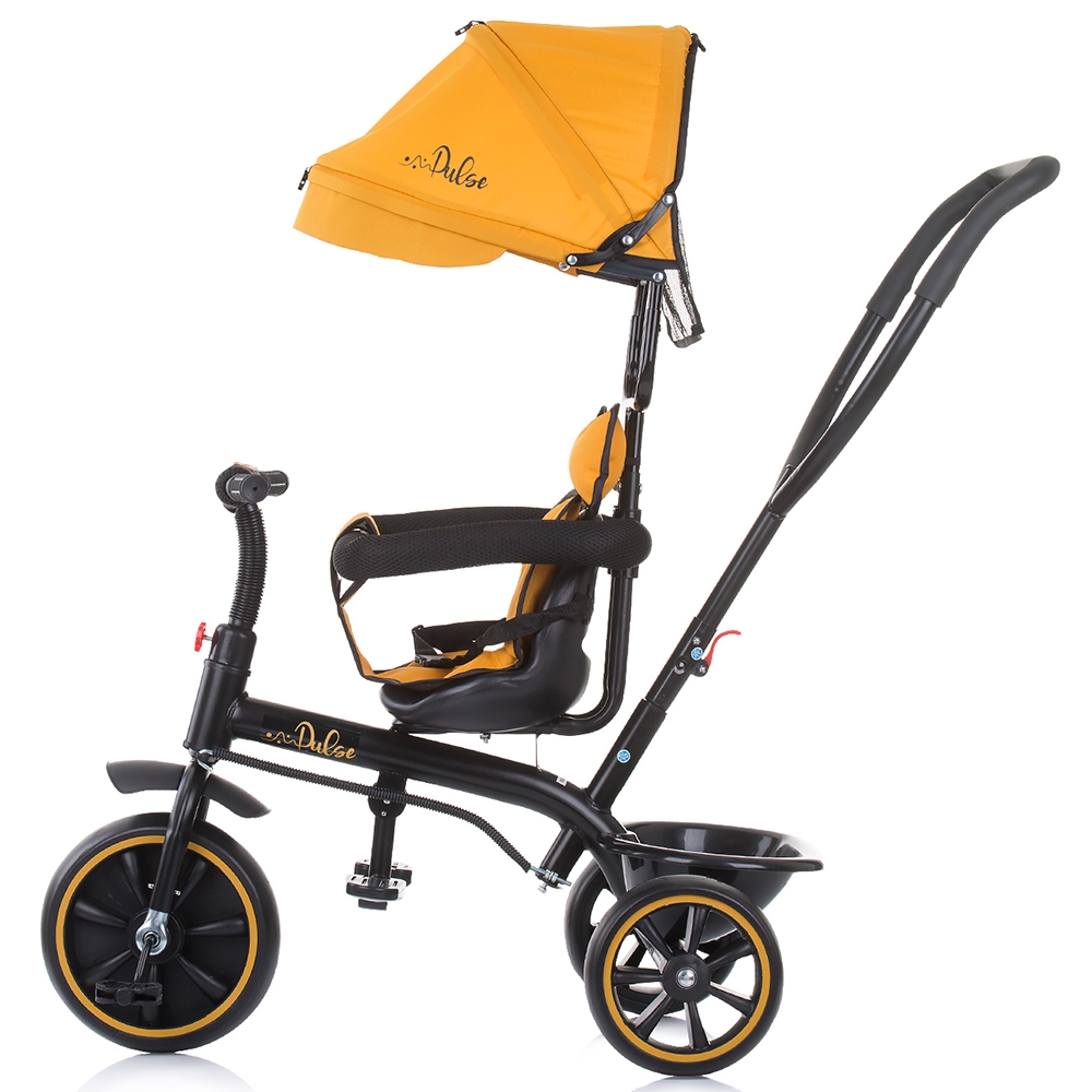 Tricicleta Chipolino Pulse Mustard cu control parental