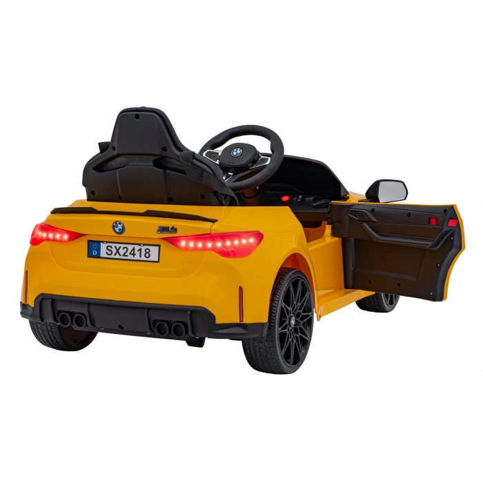 Masinuta Electrica BMW M4 Galben 70W, Telecomanda - imagine 8
