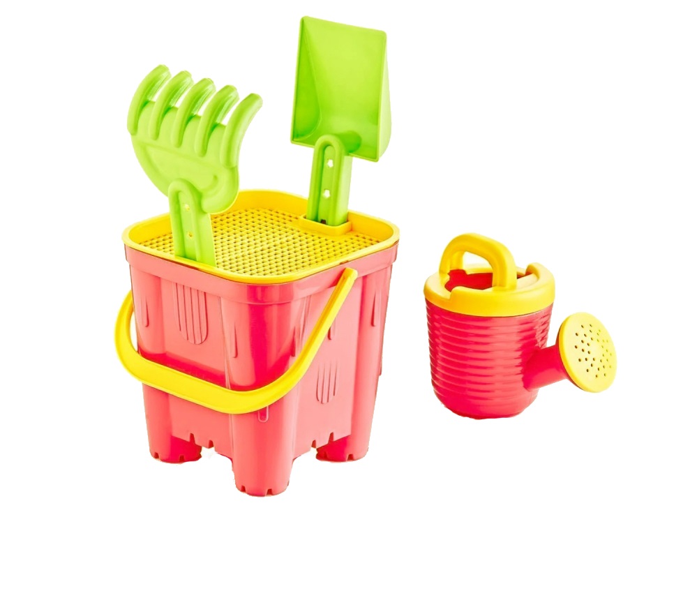 Set Ustensile Nisip Beach Castle Red | Guclu Toys - imagine 2
