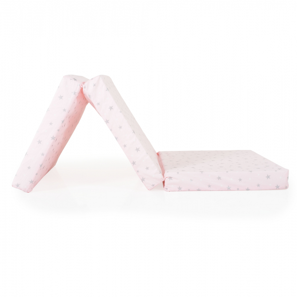 Saltea Pliabila Moni Mirage Pink, 120x60 cm, Husa Bumbac - imagine 4