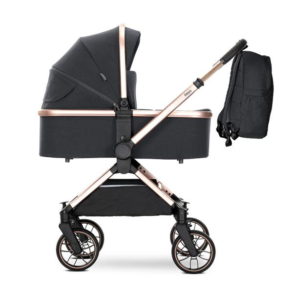 Carucior Lorelli Reya 2in1 Aluminiu Negru - imagine 2
