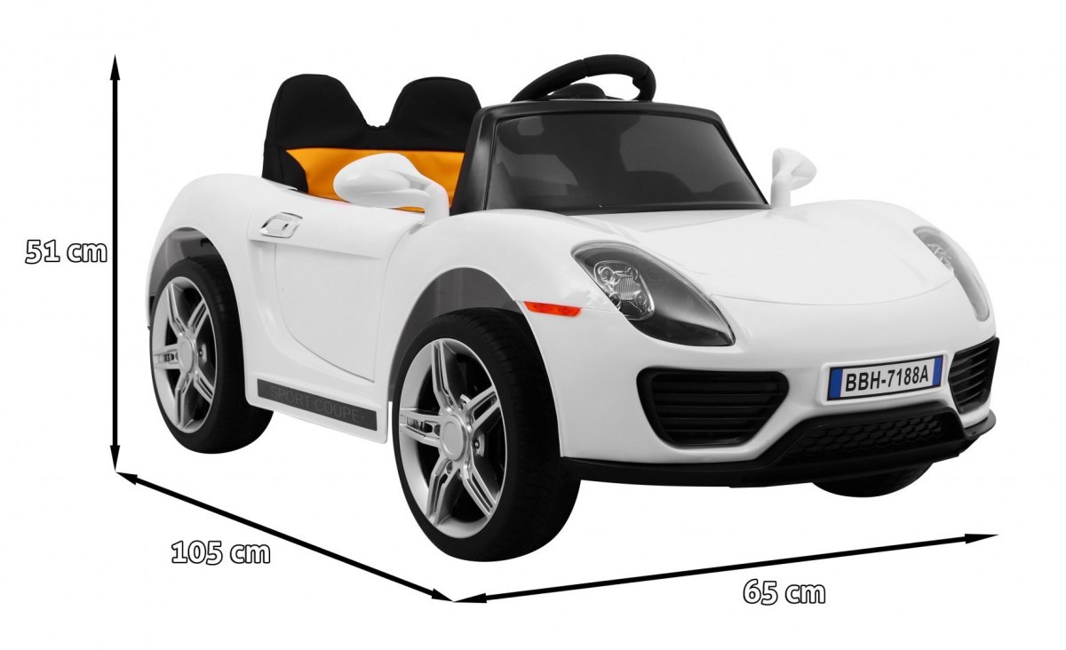 Mașinuță Electrică Roadster 12V 70W Alb - imagine 2
