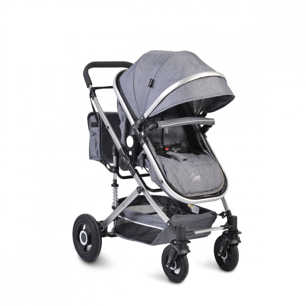 Carucior 2 in 1 Moni Ciara Grey, Transformabil 0-15kg