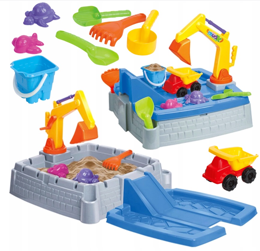 Matadi Sandbox 2in1 Excavator & Camion Jucărie Exterior - imagine 7
