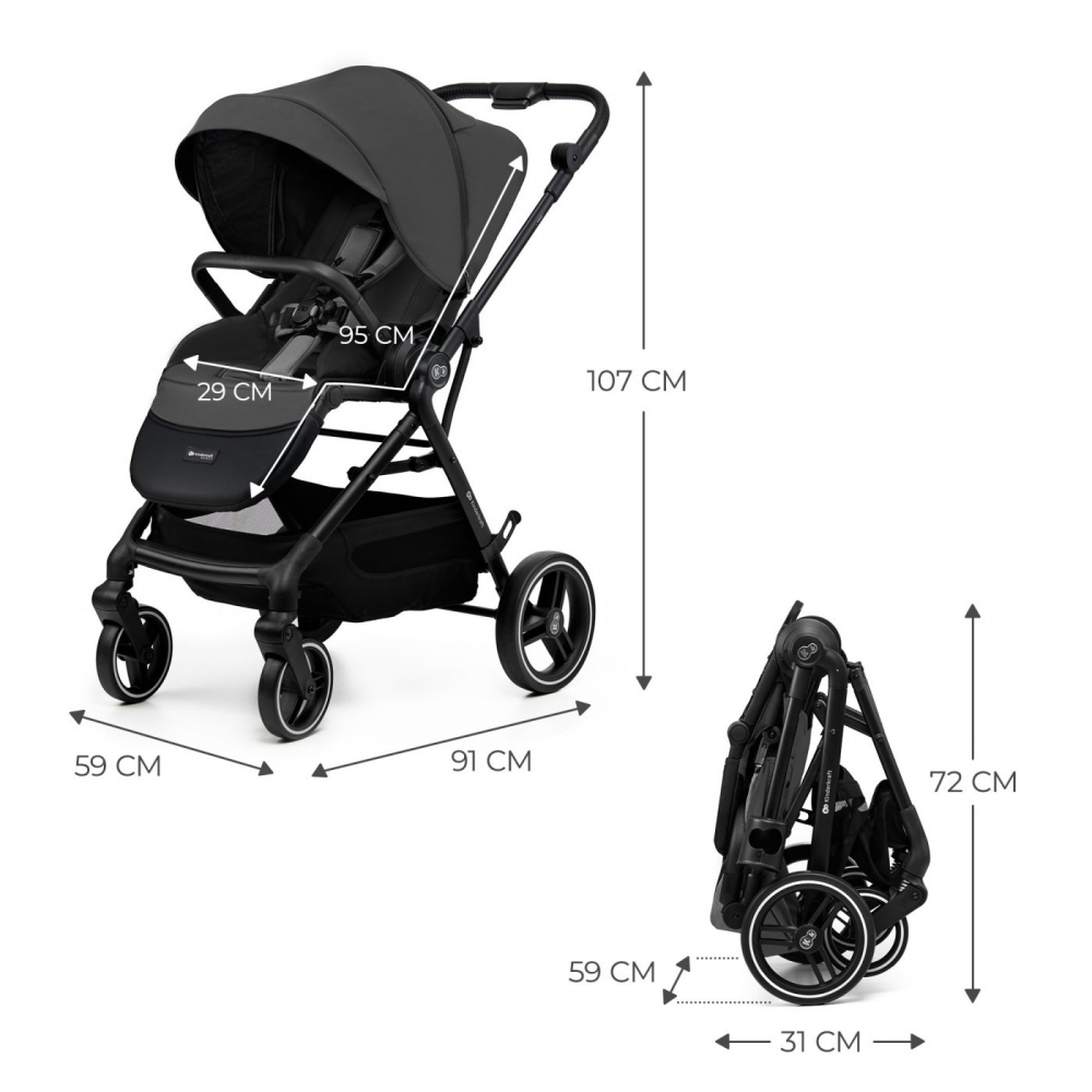 Kinderkraft Yoxi Grey - Carucior sport pana la 27kg - imagine 5