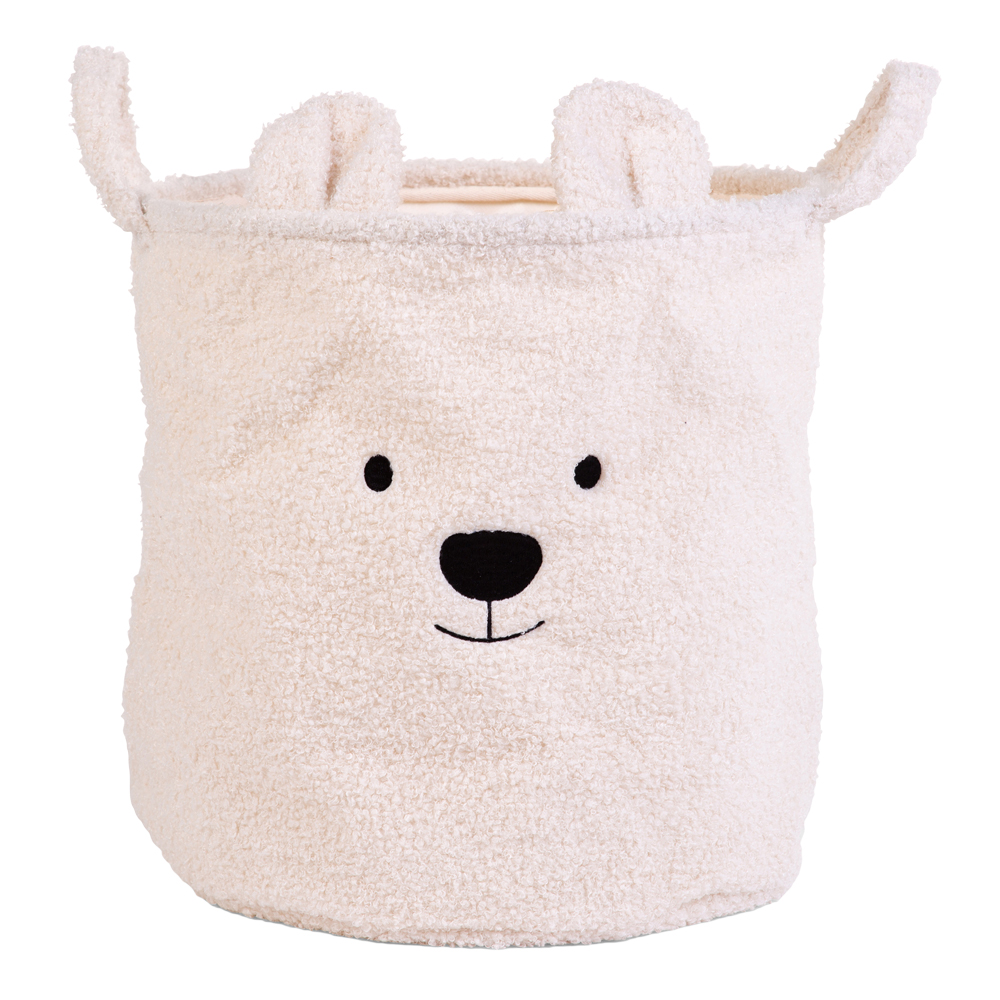 Cos Depozitare Childhome Teddy Alb 40x40 cm - imagine 3