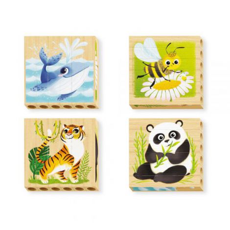 Quercetti Puzzle Animale Salbatice Bio 2+ - imagine 5