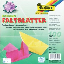 Set 100 coli Hartie Origami 20cm Folia Paper