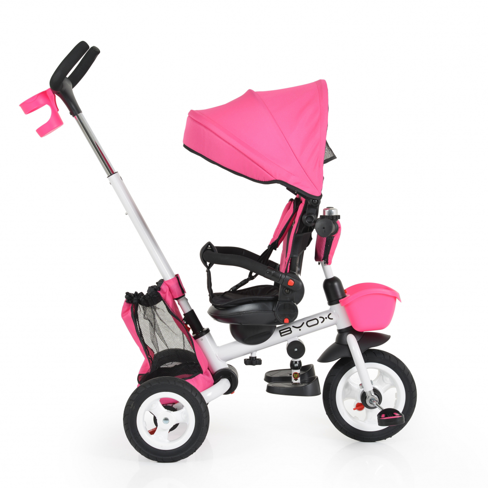 Tricicleta Byox Flexy Lux Pink, Pliabilă cu Mâner Parental - imagine 8