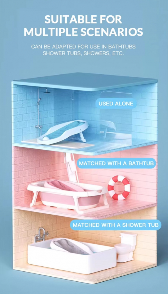 Suport Baie Bebelusi Little Mom - Pliabil & Ergonomic - imagine 2
