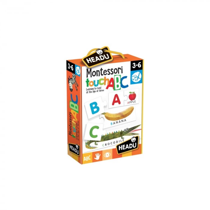 Joc Tactil Montessori ABC Headu - Învață Engleza
