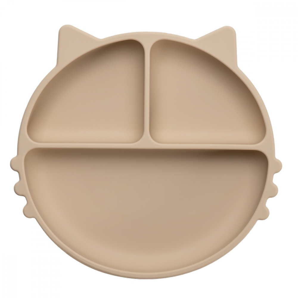 Farfurie AppeKids Silicon Beige cu Ventuza - imagine 6