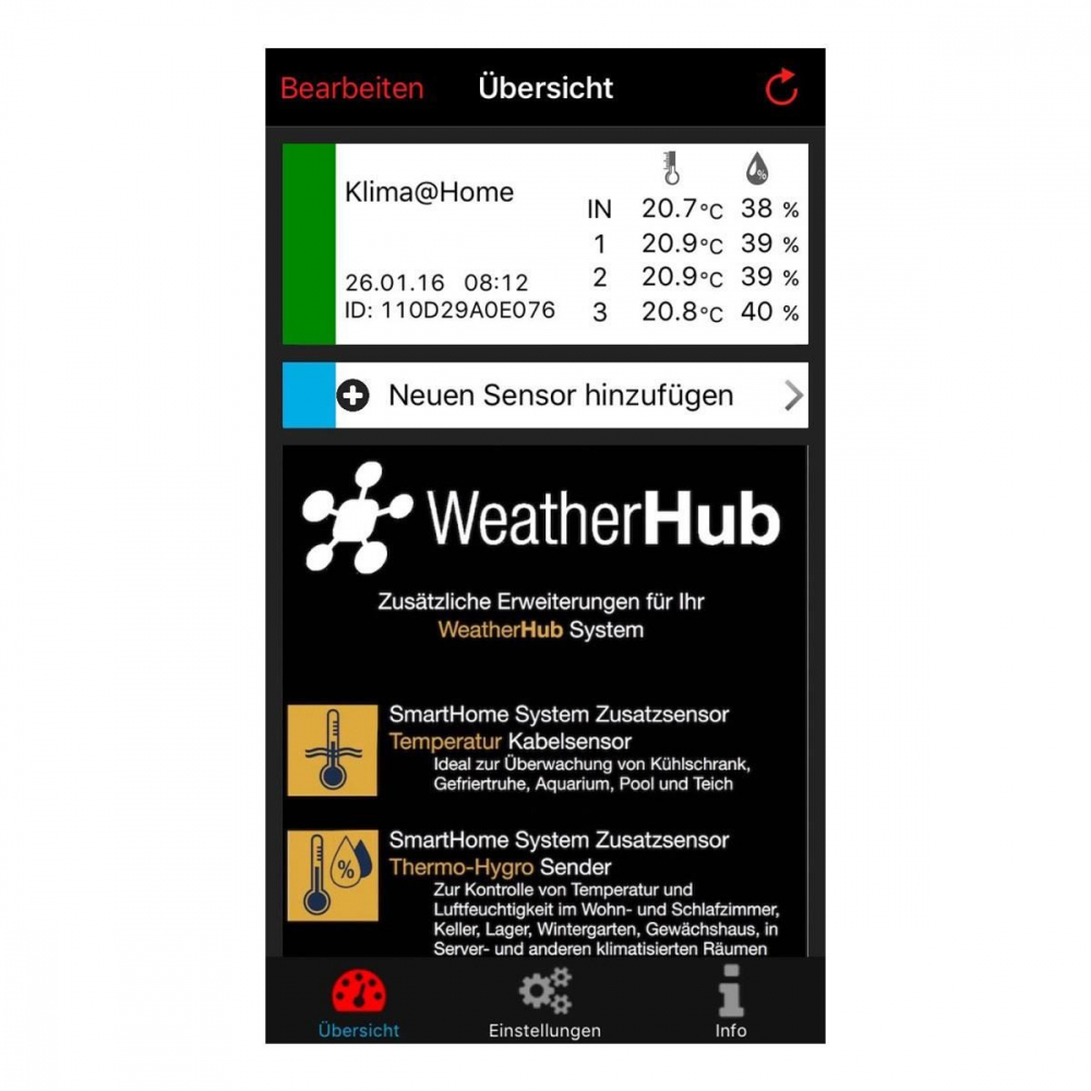 Sistem Meteo SmartHome TFA Weatherhub cu 3 Senzori - imagine 5
