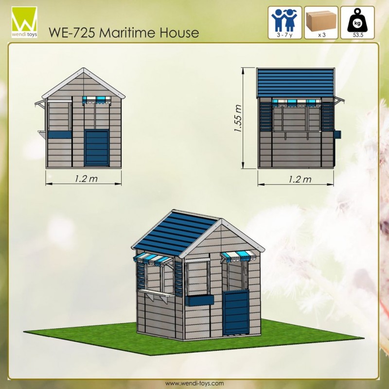 Căsuță Grădină M17 Wendi Toys | Albastră