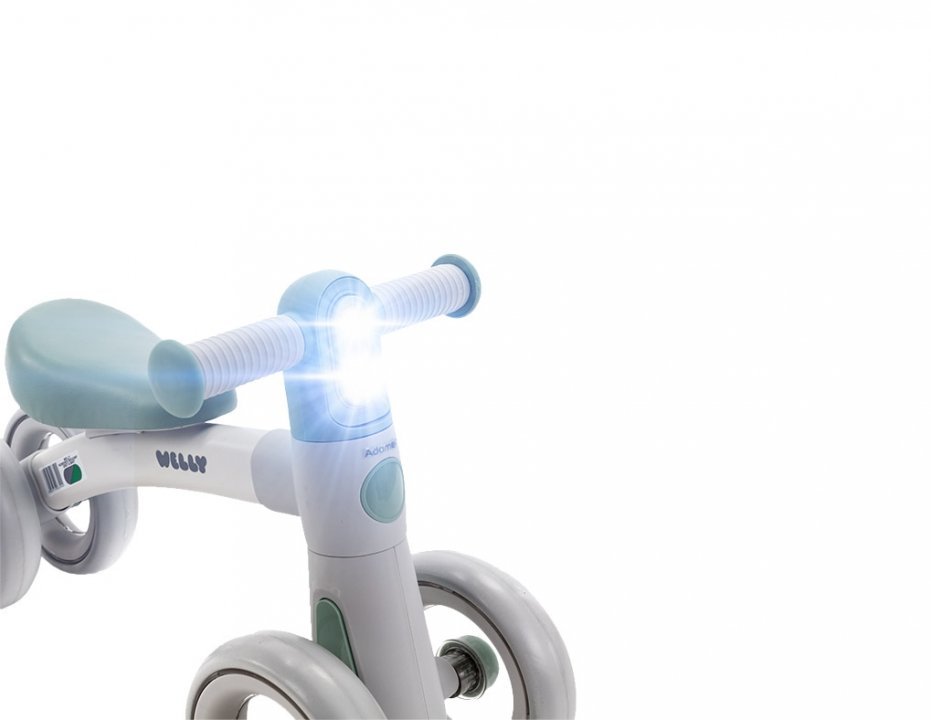 Bicicletă echilibru Adamex Welly LED Grey Pink - imagine 5