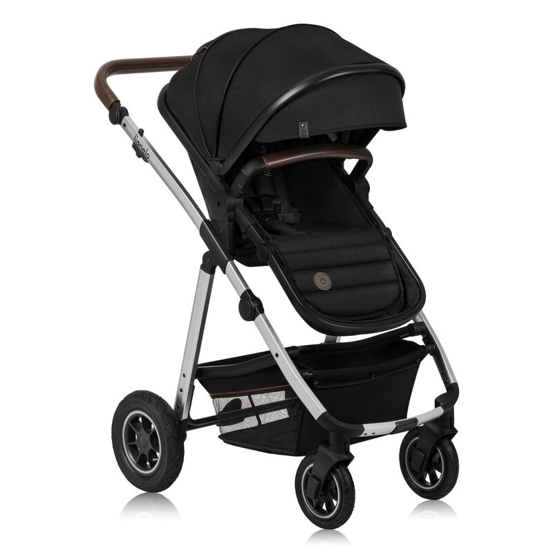 Carucior 3 in 1 Lionelo Amber, Aluminiu, Negru - imagine 2
