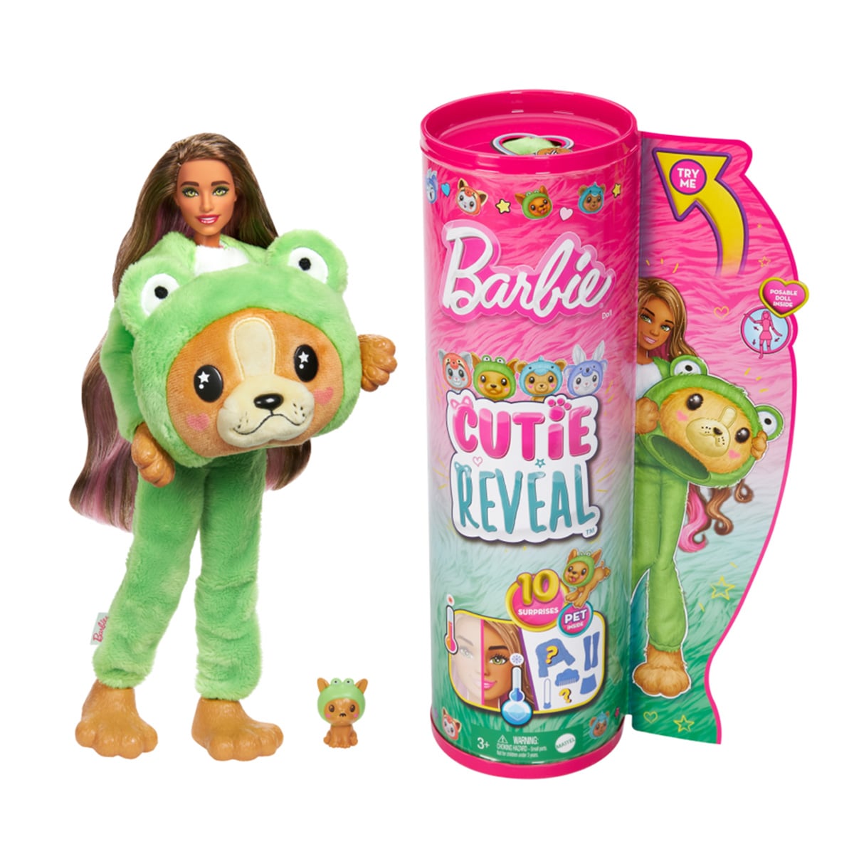 Papusa Barbie Cutie Reveal Catelus-Broscuta, 10 Surprize