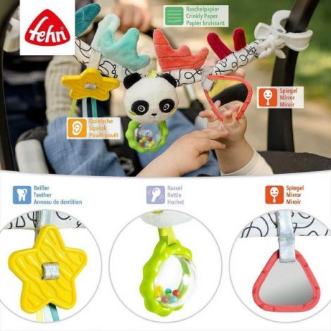 Jucărie Carucior Panda Fehn - Dezvoltare Multisenzorială - imagine 3
