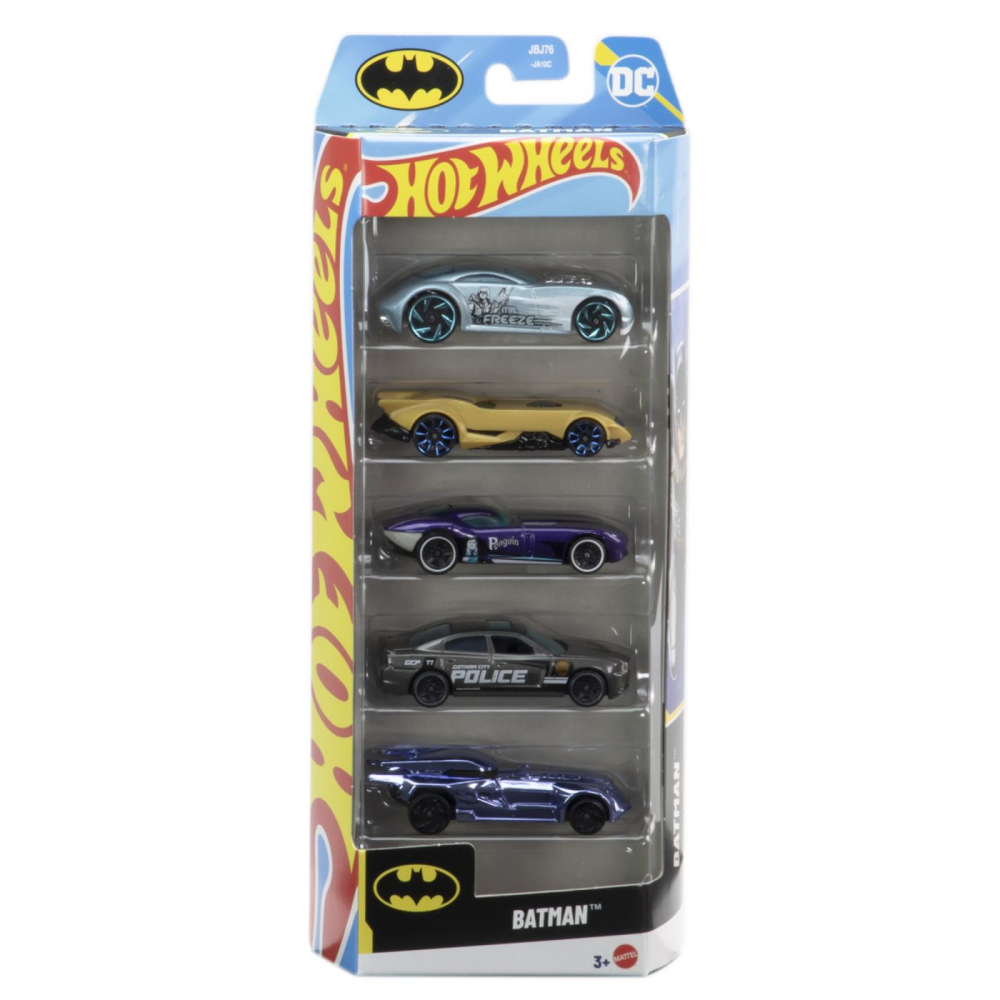 Set 5 Mașini Hot Wheels Batman Mattel