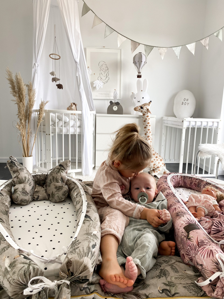 Baby Nest Nor Pufos Jungle Pink - Confort Premium - imagine 4