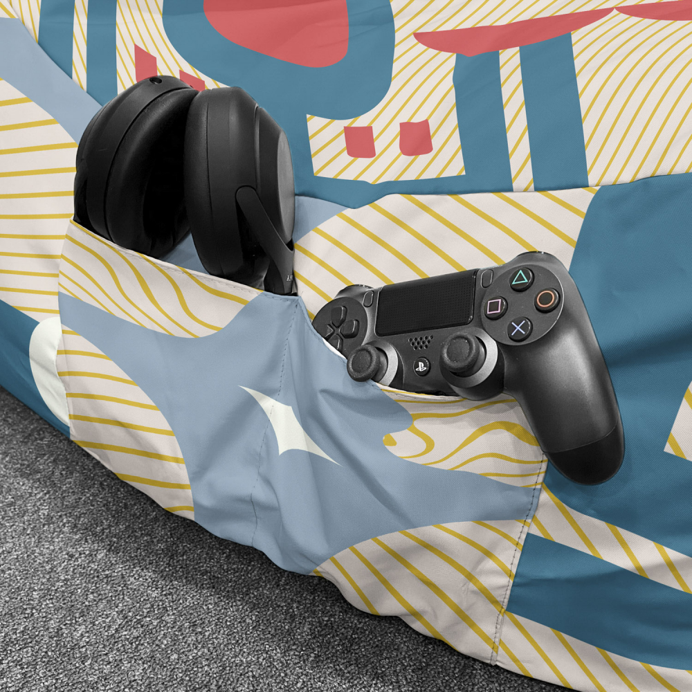 Fotoliu Puf Updeco Chill XL Albastru Arcade - imagine 5
