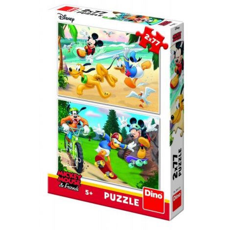 Puzzle 2 in 1 Mickey Campionul Dinotoys